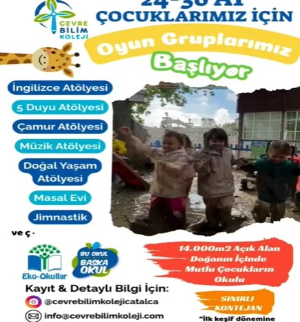 2 Yaş Oyun Grubumuz Açılıyor!